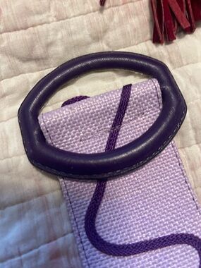 Vintage 1980’s YSL woven and leather purple belt